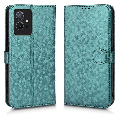 Funda de Cuero Cartera con Soporte Carcasa C01X para Vivo Y30 5G Verde