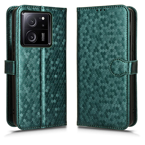 Funda de Cuero Cartera con Soporte Carcasa C01X para Xiaomi Mi 13T Pro 5G Verde