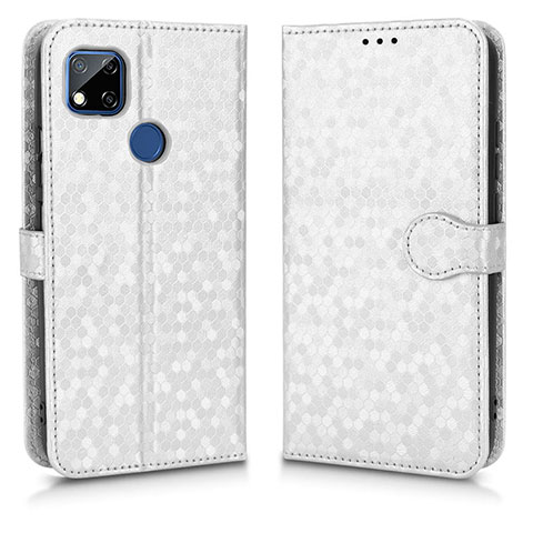 Funda de Cuero Cartera con Soporte Carcasa C01X para Xiaomi POCO C3 Plata