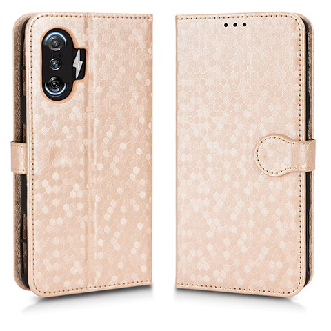 Funda de Cuero Cartera con Soporte Carcasa C01X para Xiaomi Poco F3 GT 5G Oro