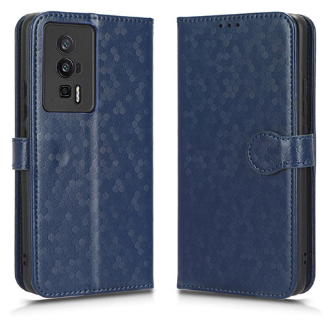 Funda de Cuero Cartera con Soporte Carcasa C01X para Xiaomi Poco F5 Pro 5G Azul