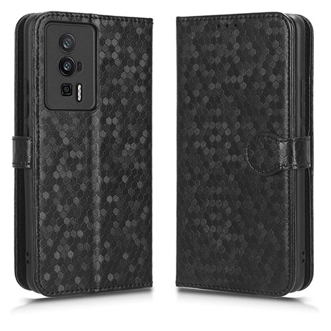 Funda de Cuero Cartera con Soporte Carcasa C01X para Xiaomi Poco F5 Pro 5G Negro