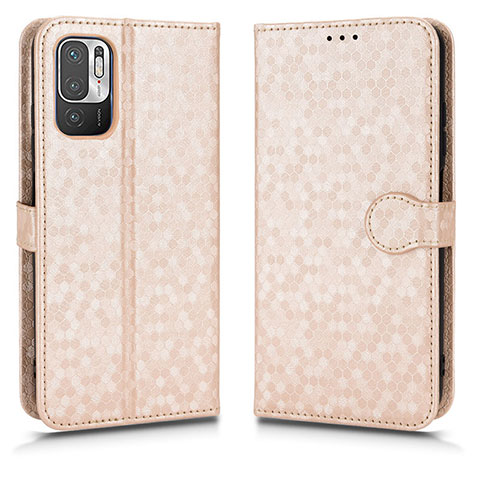 Funda de Cuero Cartera con Soporte Carcasa C01X para Xiaomi POCO M3 Pro 5G Oro