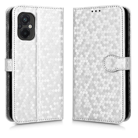 Funda de Cuero Cartera con Soporte Carcasa C01X para Xiaomi Poco M5 4G Plata