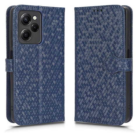 Funda de Cuero Cartera con Soporte Carcasa C01X para Xiaomi Poco X5 Pro 5G Azul