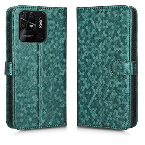 Funda de Cuero Cartera con Soporte Carcasa C01X para Xiaomi Redmi 10C 4G Verde