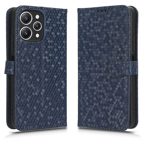 Funda de Cuero Cartera con Soporte Carcasa C01X para Xiaomi Redmi 12 4G Azul