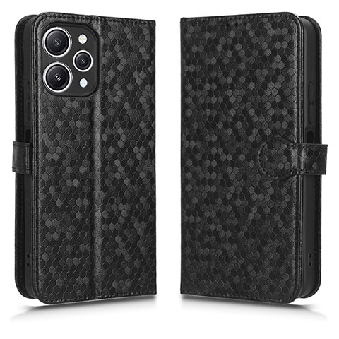 Funda de Cuero Cartera con Soporte Carcasa C01X para Xiaomi Redmi 12 4G Negro