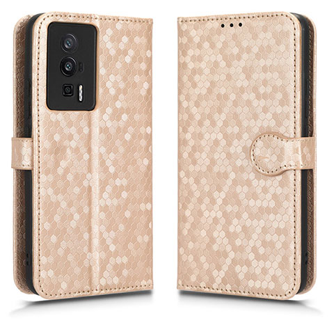 Funda de Cuero Cartera con Soporte Carcasa C01X para Xiaomi Redmi K60 5G Oro