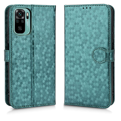 Funda de Cuero Cartera con Soporte Carcasa C01X para Xiaomi Redmi Note 10 4G Verde