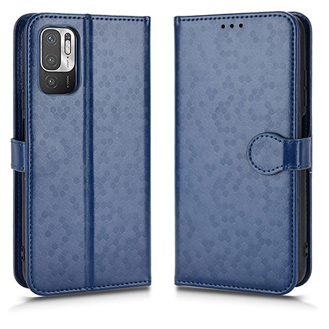 Funda de Cuero Cartera con Soporte Carcasa C01X para Xiaomi Redmi Note 10 5G Azul