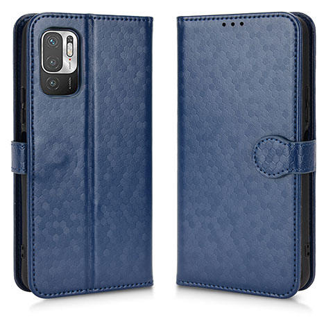 Funda de Cuero Cartera con Soporte Carcasa C01X para Xiaomi Redmi Note 10 JE 5G Azul