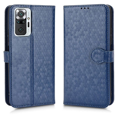 Funda de Cuero Cartera con Soporte Carcasa C01X para Xiaomi Redmi Note 10 Pro 4G Azul