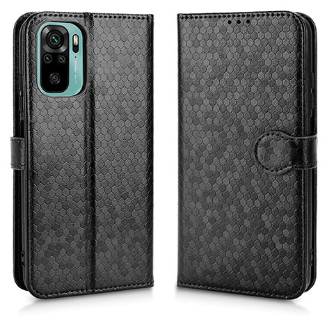 Funda de Cuero Cartera con Soporte Carcasa C01X para Xiaomi Redmi Note 10S 4G Negro