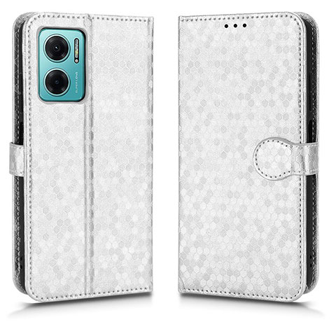 Funda de Cuero Cartera con Soporte Carcasa C01X para Xiaomi Redmi Note 11E 5G Plata