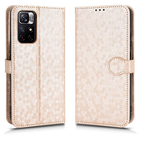 Funda de Cuero Cartera con Soporte Carcasa C01X para Xiaomi Redmi Note 11T 5G Oro