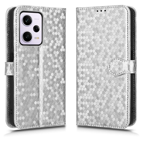 Funda de Cuero Cartera con Soporte Carcasa C01X para Xiaomi Redmi Note 12 Explorer Plata