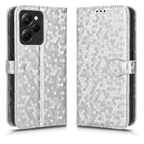 Funda de Cuero Cartera con Soporte Carcasa C01X para Xiaomi Redmi Note 12 Pro Speed 5G Plata