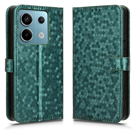 Funda de Cuero Cartera con Soporte Carcasa C01X para Xiaomi Redmi Note 13 Pro 5G Verde