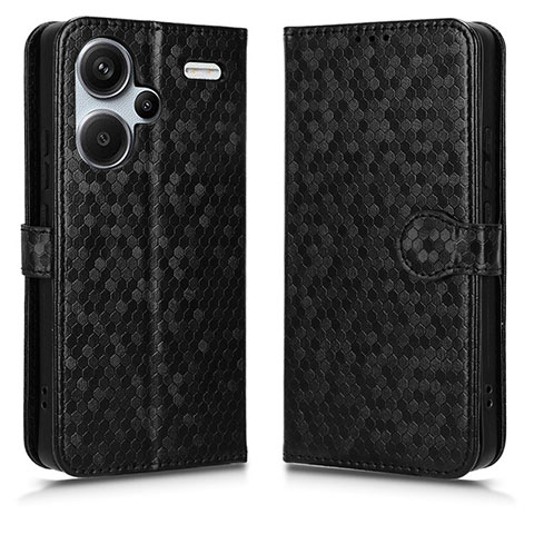 Funda de Cuero Cartera con Soporte Carcasa C01X para Xiaomi Redmi Note 13 Pro+ Plus 5G Negro