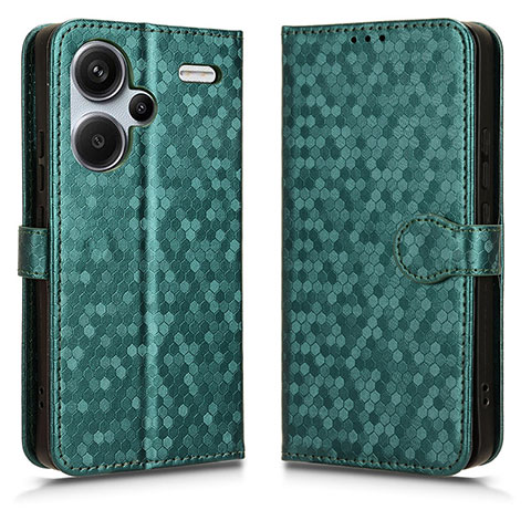 Funda de Cuero Cartera con Soporte Carcasa C01X para Xiaomi Redmi Note 13 Pro+ Plus 5G Verde