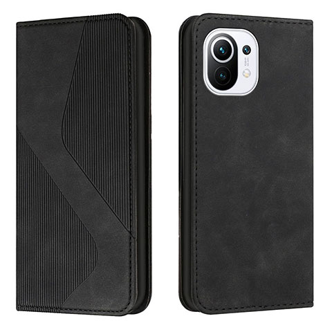 Funda de Cuero Cartera con Soporte Carcasa C02 para Xiaomi Mi 11 Lite 5G NE Negro