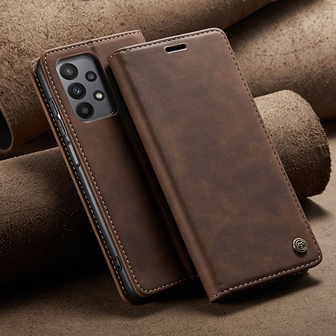 Funda de Cuero Cartera con Soporte Carcasa C02S para Samsung Galaxy A23 4G Marron