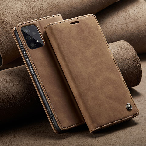 Funda de Cuero Cartera con Soporte Carcasa C02S para Samsung Galaxy A32 5G Marron Claro