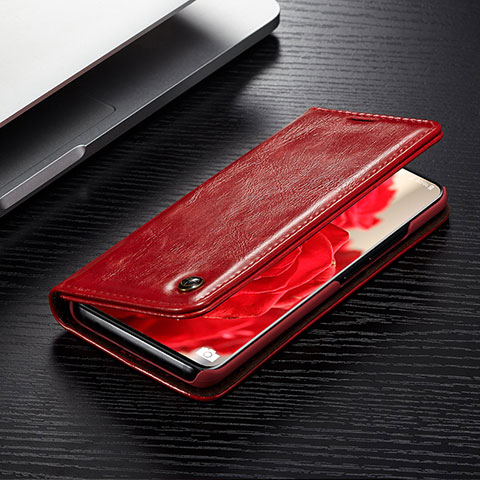 Funda de Cuero Cartera con Soporte Carcasa C02S para Samsung Galaxy S20 5G Rojo