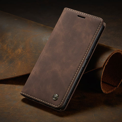 Funda de Cuero Cartera con Soporte Carcasa C02S para Xiaomi Redmi 13C Marron