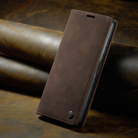 Funda de Cuero Cartera con Soporte Carcasa C02S para Xiaomi Redmi Note 10 Pro Max Marron