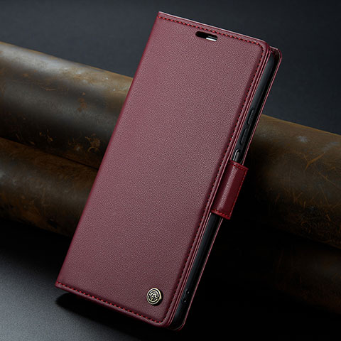 Funda de Cuero Cartera con Soporte Carcasa C02S para Xiaomi Redmi Note 12 Turbo 5G Rojo Rosa