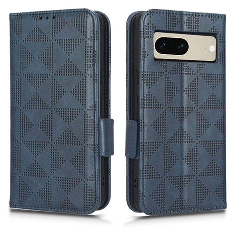 Funda de Cuero Cartera con Soporte Carcasa C02X para Google Pixel 7 5G Azul