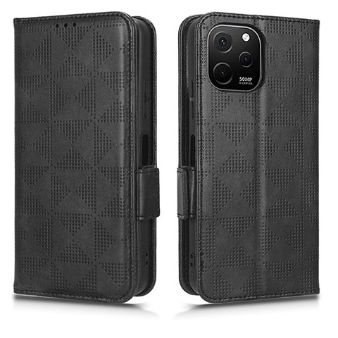 Funda de Cuero Cartera con Soporte Carcasa C02X para Huawei Enjoy 50z Negro