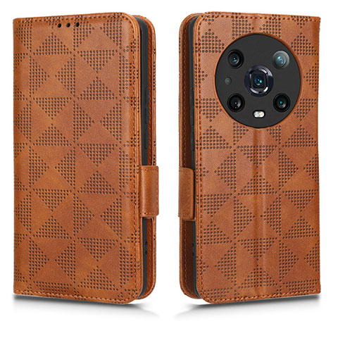 Funda de Cuero Cartera con Soporte Carcasa C02X para Huawei Honor Magic4 Pro 5G Marron