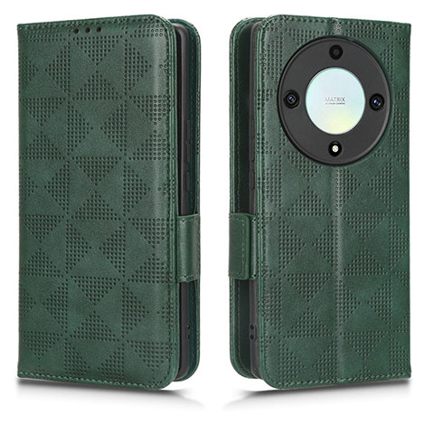 Funda de Cuero Cartera con Soporte Carcasa C02X para Huawei Honor Magic5 Lite 5G Verde