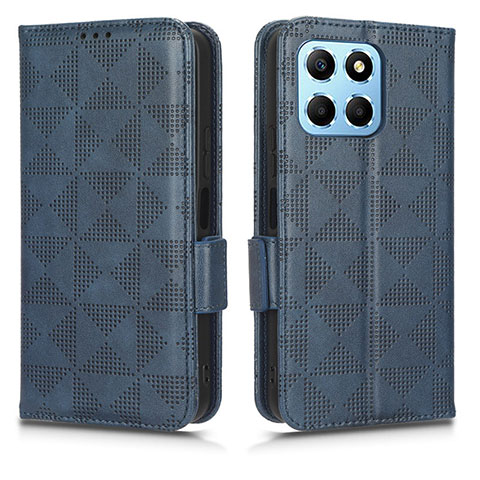 Funda de Cuero Cartera con Soporte Carcasa C02X para Huawei Honor X6S Azul