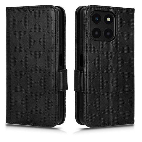 Funda de Cuero Cartera con Soporte Carcasa C02X para Huawei Honor X8b Negro