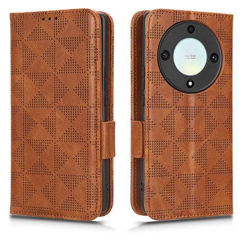 Funda de Cuero Cartera con Soporte Carcasa C02X para Huawei Honor X9a 5G Marron