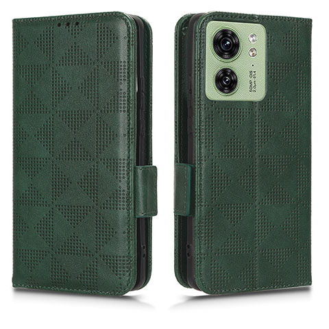 Funda de Cuero Cartera con Soporte Carcasa C02X para Motorola Moto Edge (2023) 5G Verde