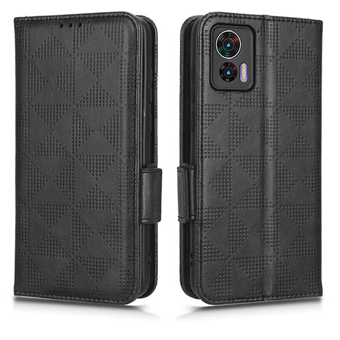 Funda de Cuero Cartera con Soporte Carcasa C02X para Motorola Moto Edge 30 Lite 5G Negro