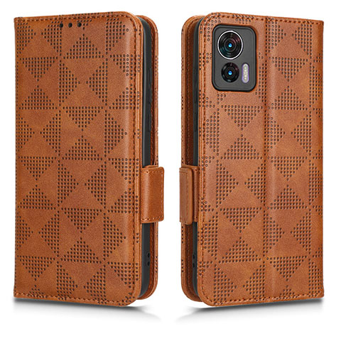 Funda de Cuero Cartera con Soporte Carcasa C02X para Motorola Moto Edge 30 Neo 5G Marron