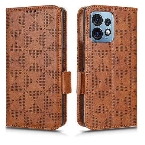 Funda de Cuero Cartera con Soporte Carcasa C02X para Motorola Moto Edge Plus (2023) 5G Marron