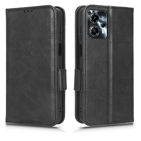 Funda de Cuero Cartera con Soporte Carcasa C02X para Motorola Moto G23 Negro