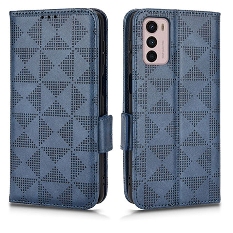 Funda de Cuero Cartera con Soporte Carcasa C02X para Motorola Moto G42 Azul