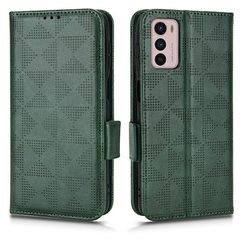 Funda de Cuero Cartera con Soporte Carcasa C02X para Motorola Moto G42 Verde