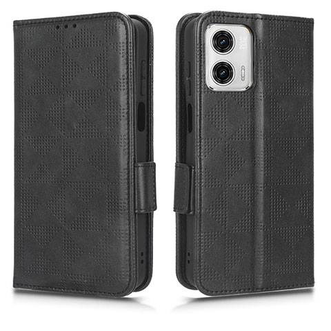 Funda de Cuero Cartera con Soporte Carcasa C02X para Motorola Moto G53j 5G Negro