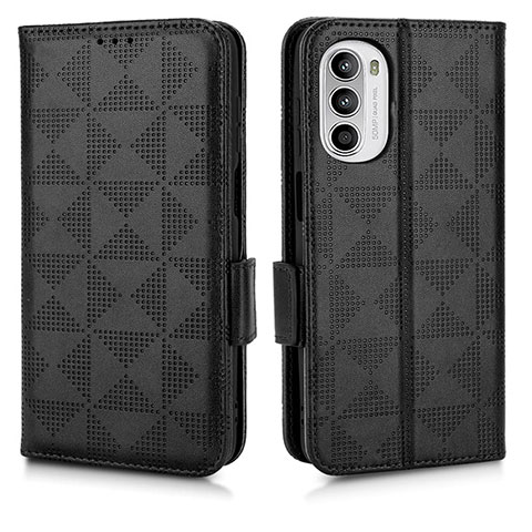 Funda de Cuero Cartera con Soporte Carcasa C02X para Motorola Moto G82 5G Negro