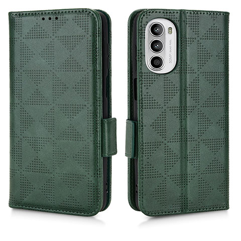 Funda de Cuero Cartera con Soporte Carcasa C02X para Motorola Moto G82 5G Verde