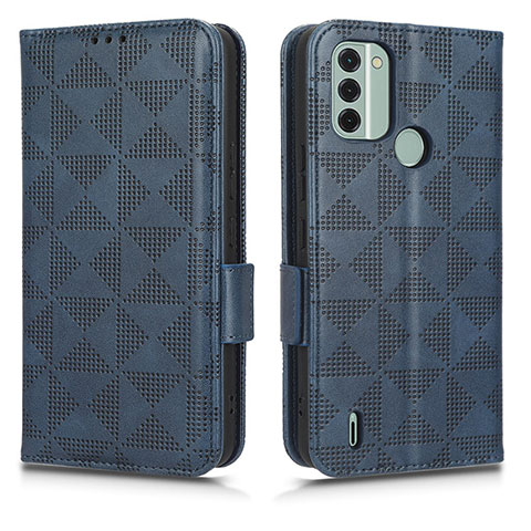 Funda de Cuero Cartera con Soporte Carcasa C02X para Nokia C31 Azul